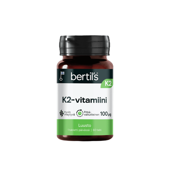 BERTIL’S K2 kaulams ir kraujo krešėjimui, 60 tablečių