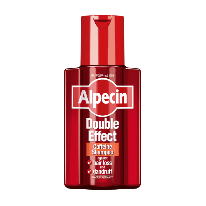 ALPECIN dvejopo poveikio šampūnas su kofeinu nuo pleiskanų ir plaukų slinkimo, 200 ml