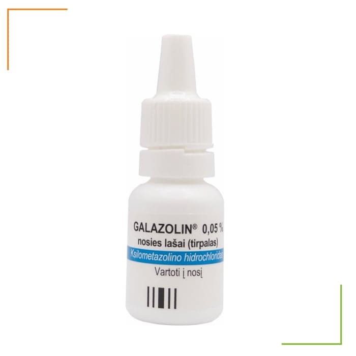 GALAZOLIN,  0,05 %, 10 ml, nosies lašai, tirpalas, N1-2