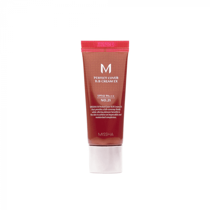 MISSHA BB veido kremas SPF42, 21 Light Beige EX, M PERFECT COVER, 20 ml