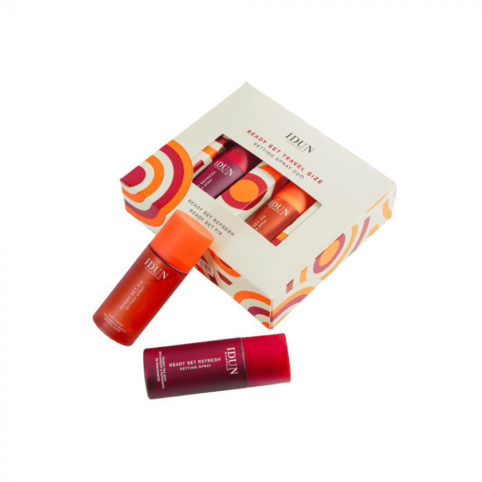 IDUN MINERALS veido dulksnų rinkinys (READY SET REFRESH, 50 ml + READY SET FIX, 50 ml), 1 vnt.-2