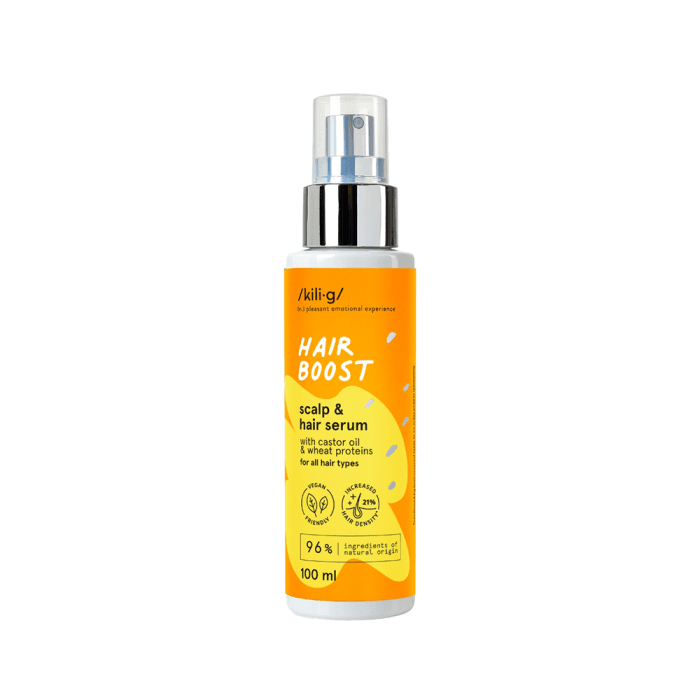 KILIG serumas su ricinos aliejumi HAIR BOOST, 100 ml