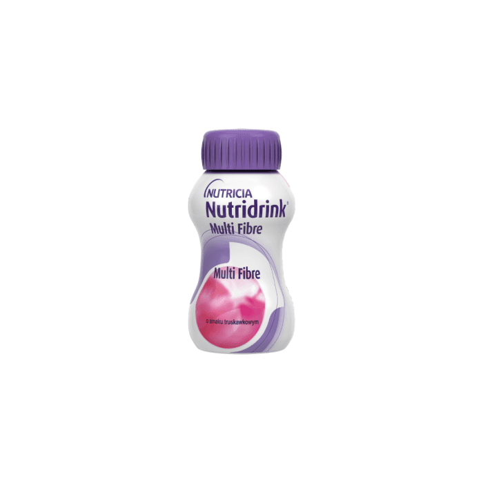 NUTRIDRINK MULTI FIBRE, braškių skonio, 4 vnt.-1
