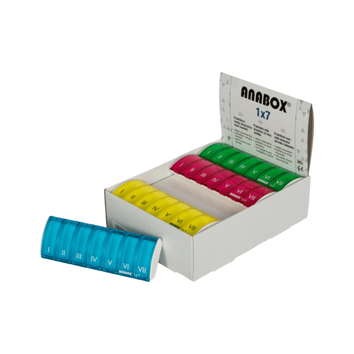 ANABOX savaitės dėžutė vaistams, 1 vnt.-2