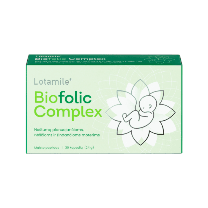 LOTAMILE BIOFOLIC COMPLEX, 30 kapsulių-1