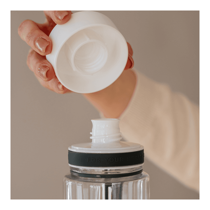 EQUA, Plain White plastikinė gertuvė, be BPA, 600 ml-1