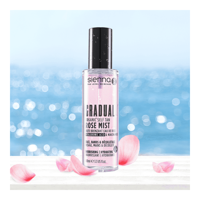 SIENNA X savaiminio įdegio rožių vandens dulksna GRADUAL ORGANIC ROSE MIST, 100 ml-1