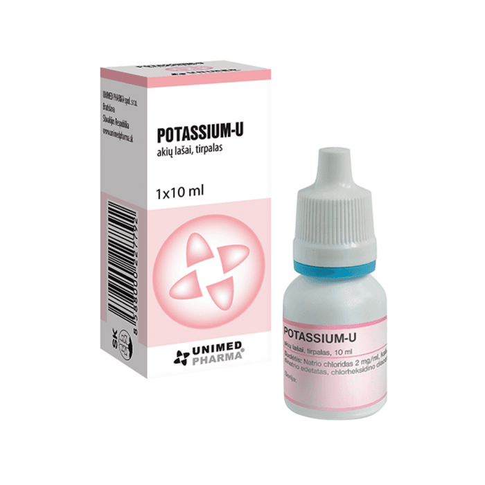 POTASSIUM-U akių lašai, 10 ml