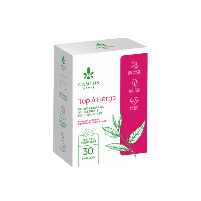 GAMTOS NAMAI TOP 4 HERBS, 30 tablečių