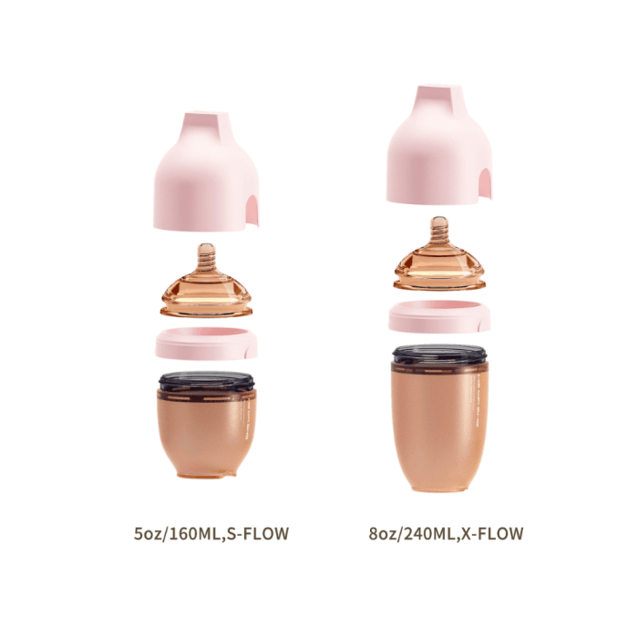 HE OR SHE buteliukas ULTRA WIDE NECK, 160 ml, 0–3 mėn., rožinė spalva, 1 vnt.-1