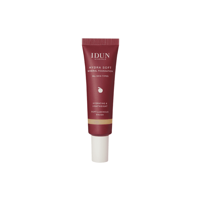 IDUN Minerals Hydra Soft skystas mineralinis makiažo pagrindas  Nr. 1260 Runa (Olive Neutral), 30 ml