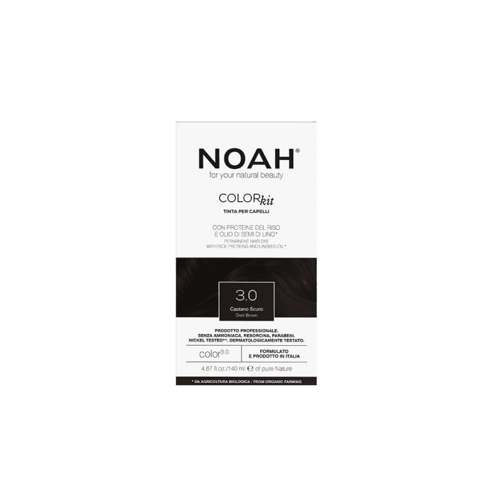 NOAH ilgalaikiai plaukų dažai 3.0 DARK BROWN, 140 ml