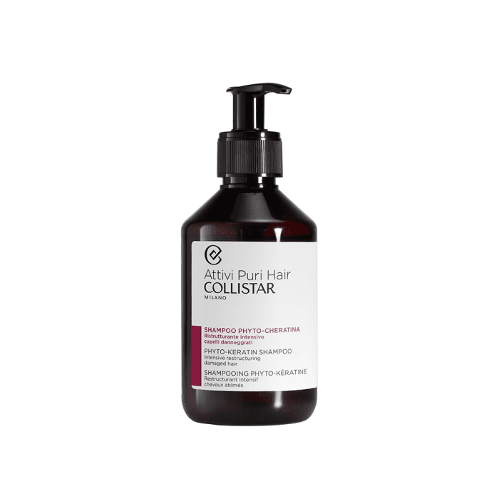 COLLISTAR plaukų  šampūnas, Intensive Restructuring, ATTIVI PURI PHYTO-KERATIN, 250 ml