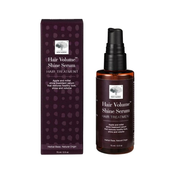 NEW NORDIC blizgesio ir apimties suteikiantis serumas HAIR VOLUME, 75 ml