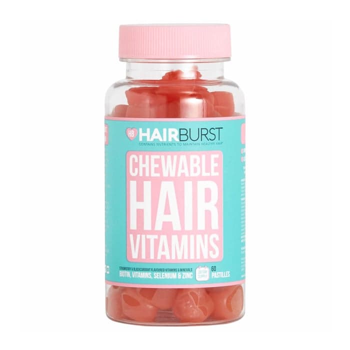 HAIRBURST maisto papildas plaukams, braškių ir juodųjų serbentų skonio, 60 pastilių