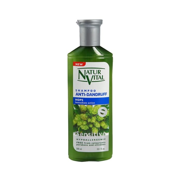 NATUR VITAL šampūnas su apyniais nuo pleiskanų SENSITIVE, LT-EKO-001, 300 ml
