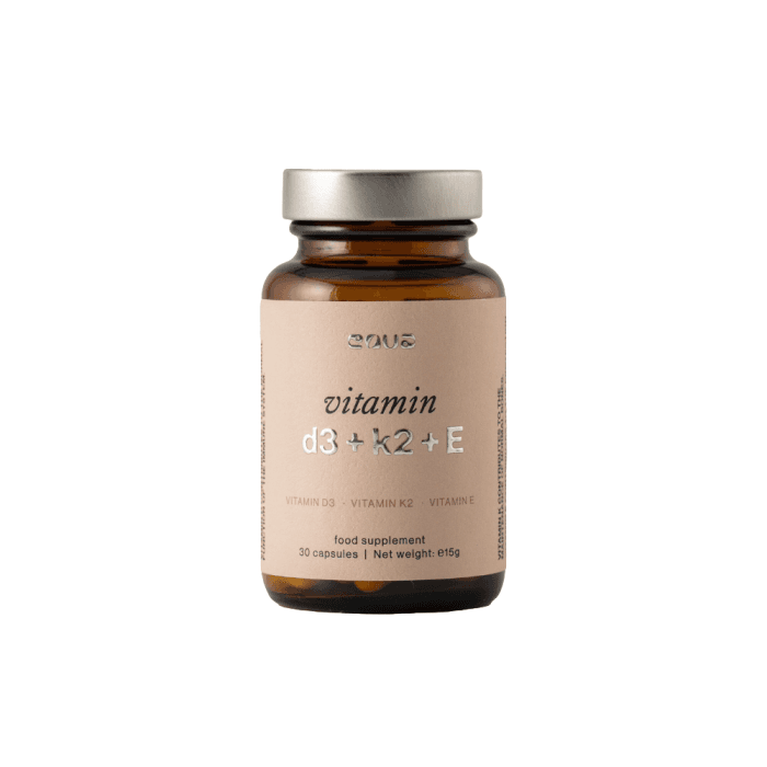 EQUA Vitaminas D3+K2+E, 30 kapsulių