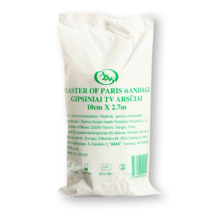 AZAS gipsinis marlės tvarstis, 2,7 m x 10 cm, 1 vnt.-1
