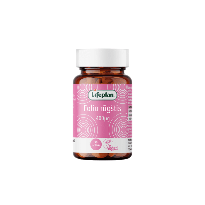 LIFEPLAN Folio rūgštis 400 µg, 90 Tabletės