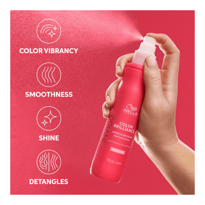 WELLA PROFESSIONALS nenuplaunamas purškiklis dažytiems plaukams COLOR BRILLIANCE MIRACLE BB SPRAY, 150 ml-2