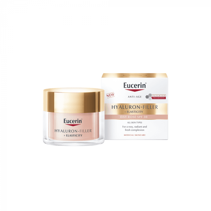 EUCERIN dieninis kremas brandžiai odai HYALURON-FILLER + ELASTICITY ROSE, SPF 30, 50 ml