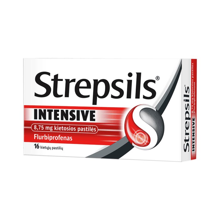 Strepsils Intensive, 8,75mg, kietosios pastilės, N16-2