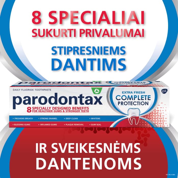 PARODONTAX dantų pasta COMPLETE PROTECTION EXTRA FRESH, nuo 12 m., 75 ml-2