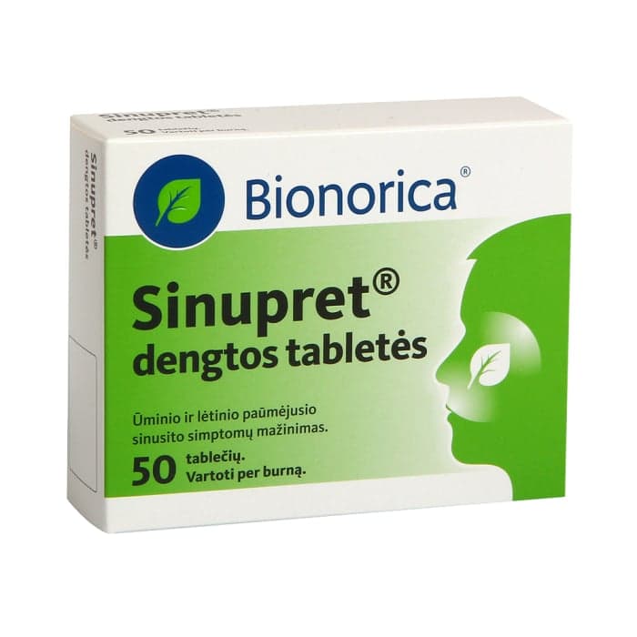 SINUPRET, dengtos tabletės, N50