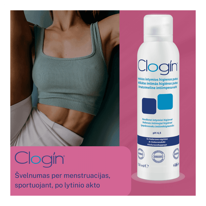CLOGIN intymios higienos prausimosi putos, 150 ml-1
