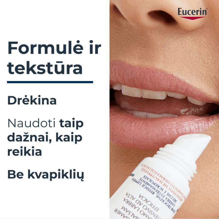 EUCERIN lūpų balzamas sausoms lūpoms ACUTE LIP BALM, 10 ml-2