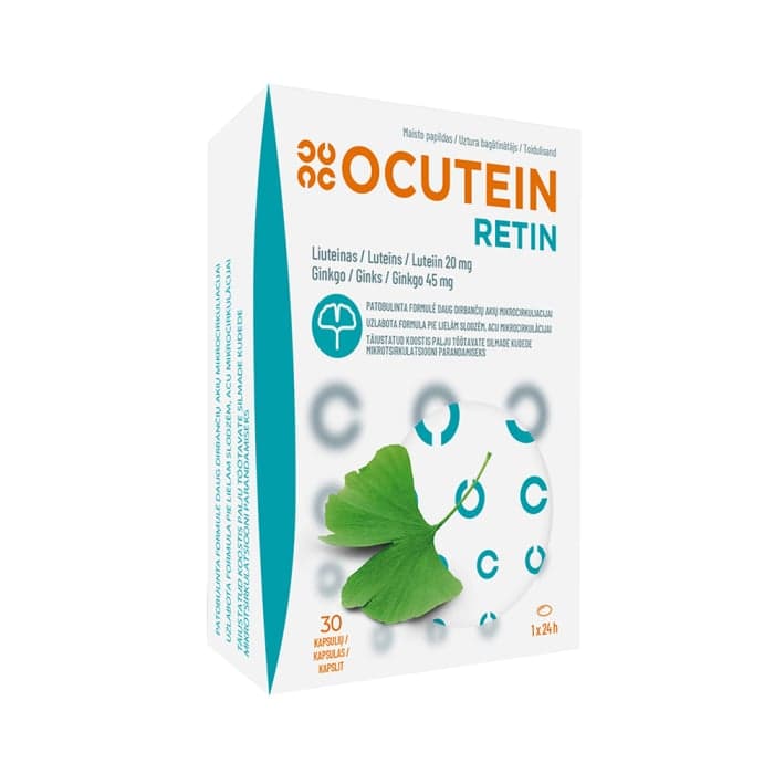 OCUTEIN RETIN, nuo 11 m., 30 kapsulių
