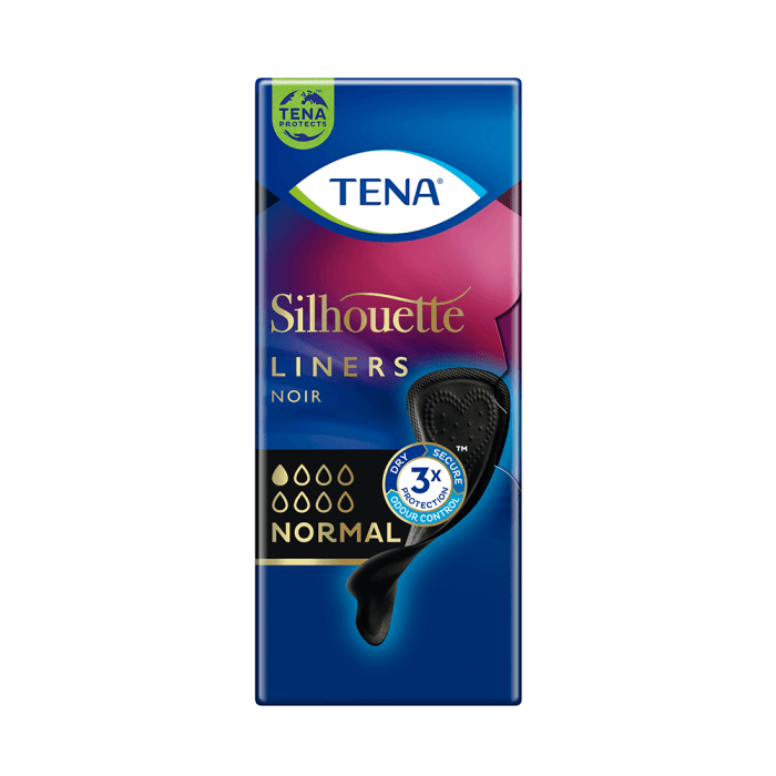 TENA įklotai SILHOUETTE NOIR NORMAL, juoda spalva, 26 vnt.