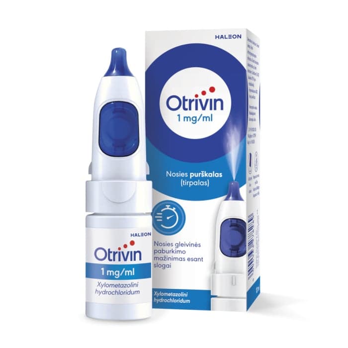 OTRIVIN, 1 mg/ml, nosies purškalas (tirpalas) 10 ml, N1, nosies purškalas (tirpalas), N1