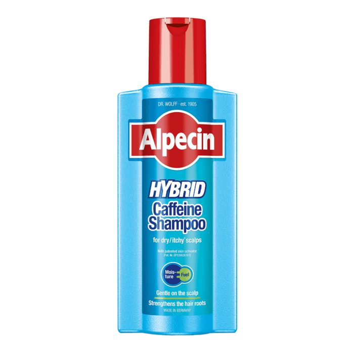 ALPECIN šampūnas su kofeinu sausai galvos odai HYBRID, 375 ml