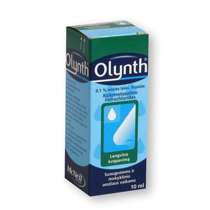 Olynth, 1mg/ml, 10 ml, nosies lašai, tirpalas, N1-1