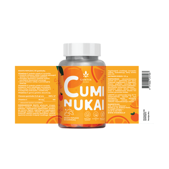 GAMTOS NAMAI guminukai CUMINUKAI, 50 guminukų-2