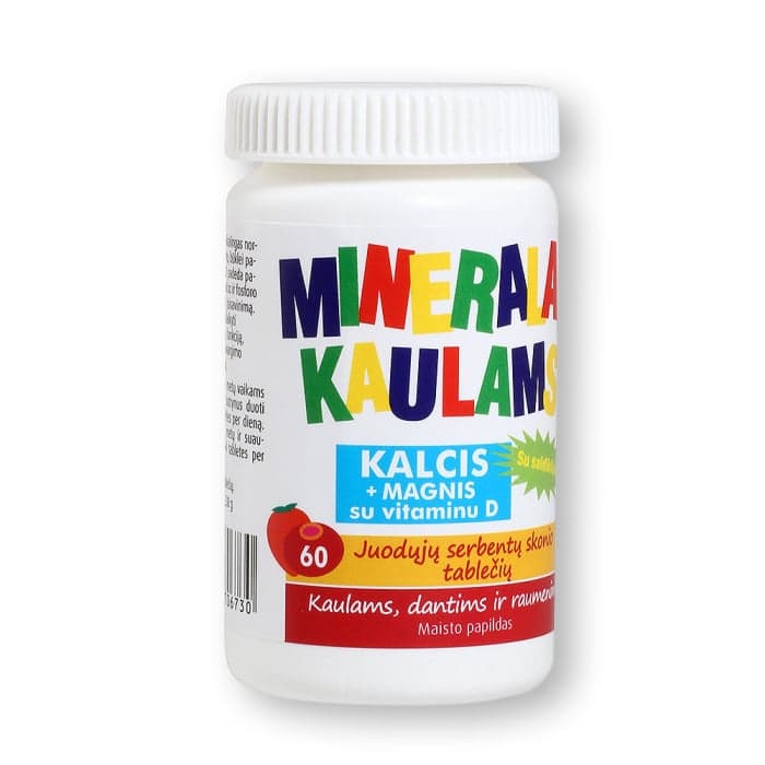 MINERALAI KAULAMS™, miško uogų skonio, 60 kramtomųjų tablečių-1