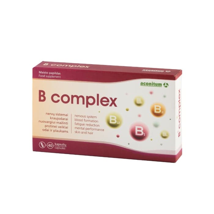 B COMPLEX, 40 kapsulių