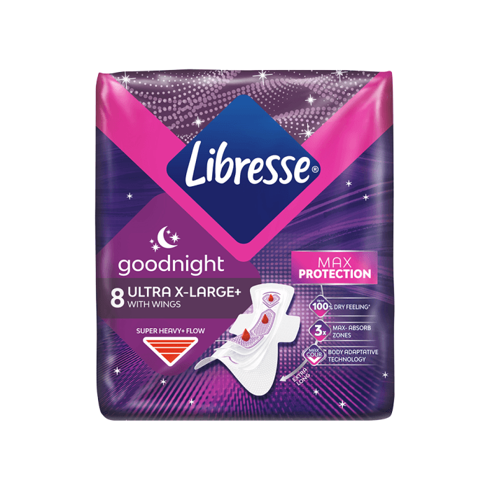 LIBRESSE paketai GOODNIGHT ULTRA X-LARGE, 8 vnt.-1