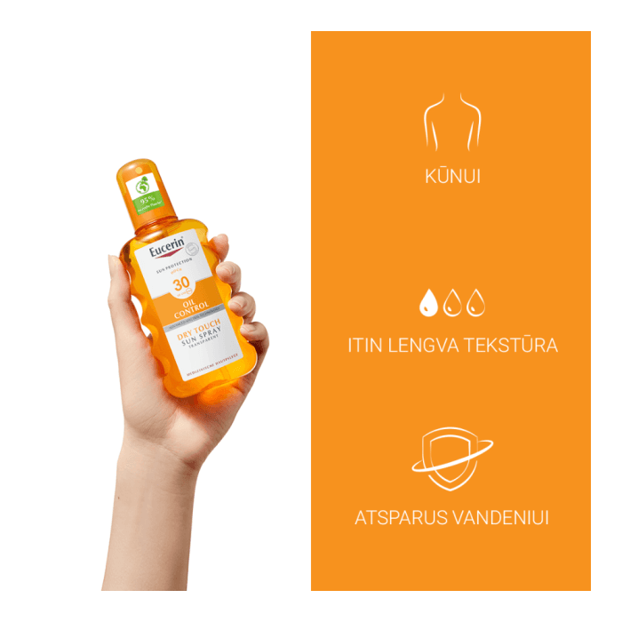 EUCERIN skaidrus purškalas nuo saulės OIL CONTROL, SPF 30, 200 ml-2