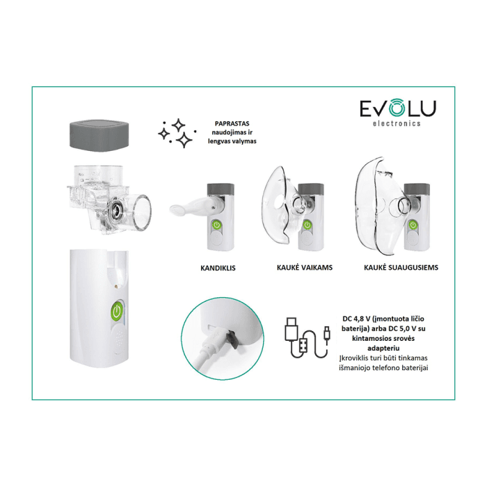 EVOLU inhaliatorius NANO AIR, 1 vnt.-2