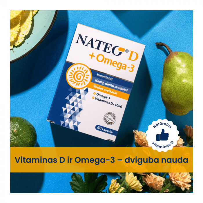 NATEO® D3 4000 TV + Omega, 60 kapsulių-2