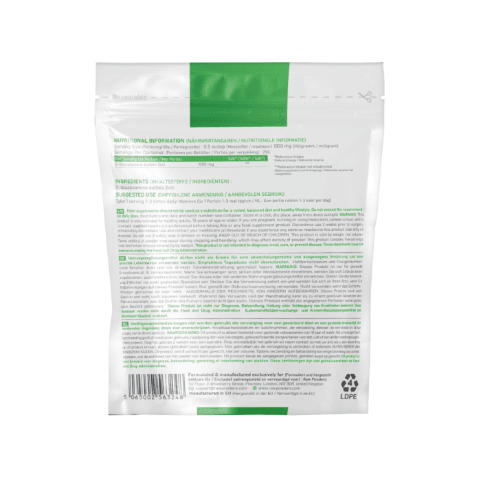 RAW POWDERS GLIUKOZAMINAS, 250 g-1