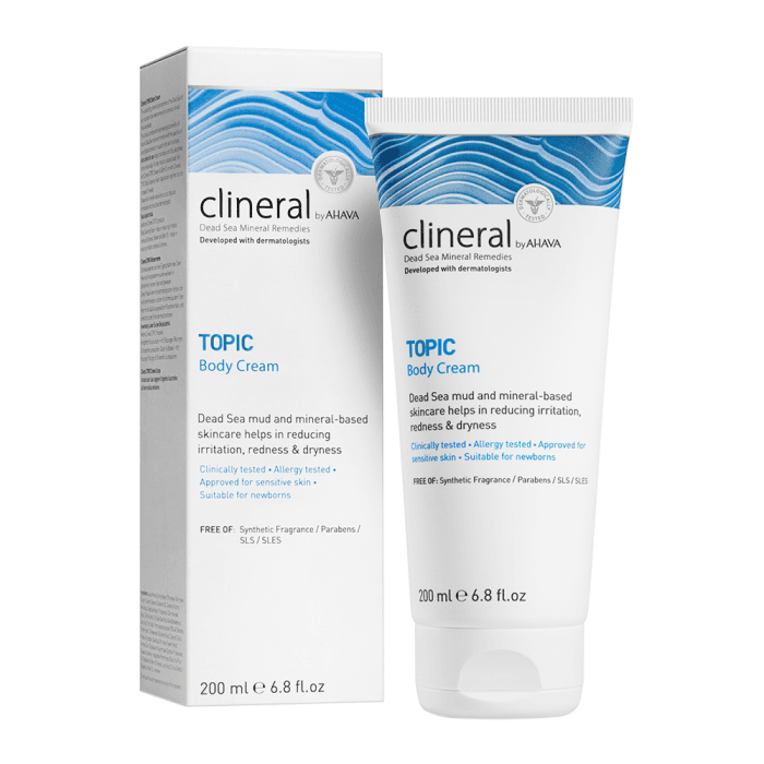 CLINERAL kūno kremas BY AHAVA TOPIC, 200 ml