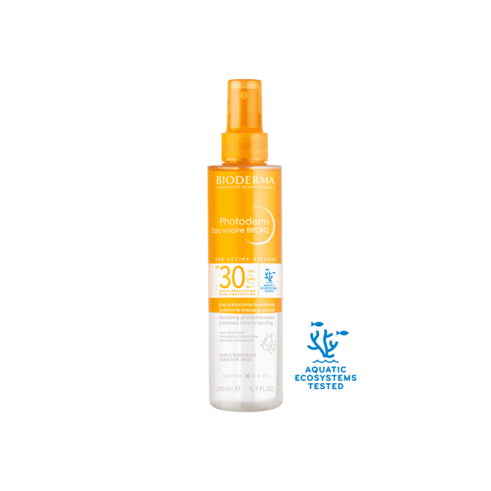 BIODERMA drėkinamasis apsauginis vanduo nuo saulės PHOTODERM EAU SOLAIRE BRONZ SPF30, 200 ml-1