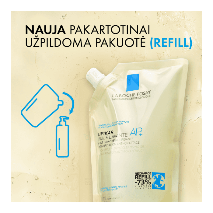 LA ROCHE-POSAY prausiamasis kūno aliejus (papildymas) LIPIKAR AP+, 400 ml-2