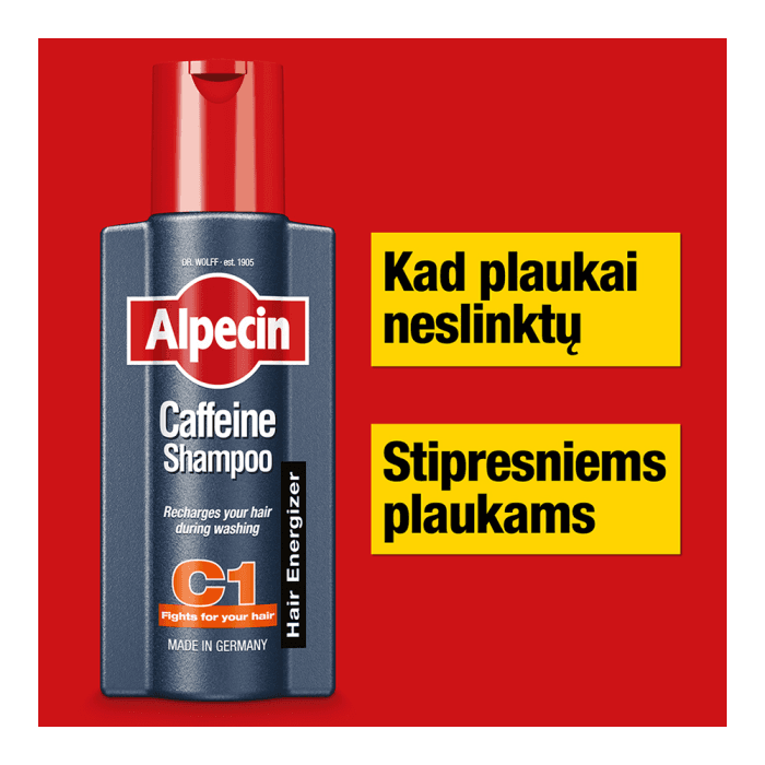 ALPECIN šampūnas su kofeinu nuo plaukų slinkimo, 250 ml-2