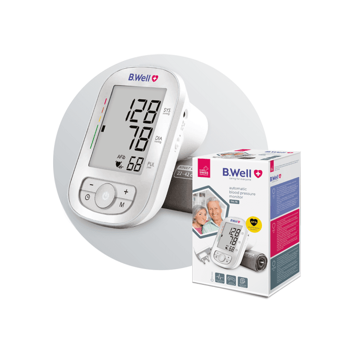 B.WELL TH-75 AUTOMATINIS KRAUJOSPŪDŽIO MATUOKLIS su AFIB, 1 vnt.-1