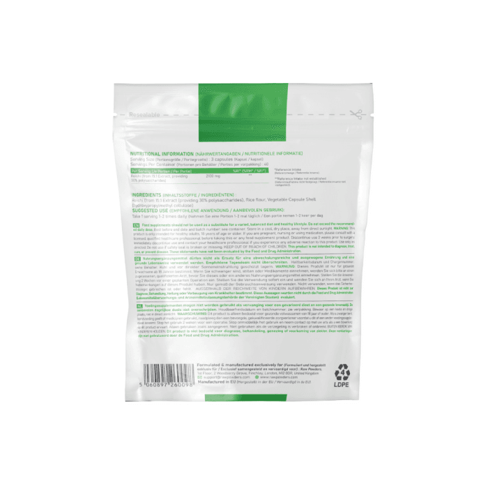 RAW POWDERS REISHI, 120 kapsulių-1