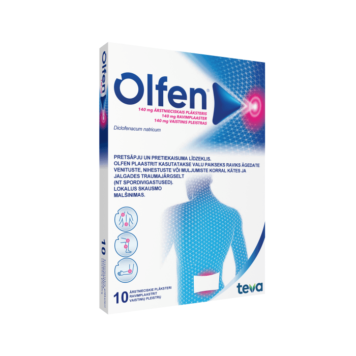 OLFEN, 140 mg, vaistinis pleistras, N10-1